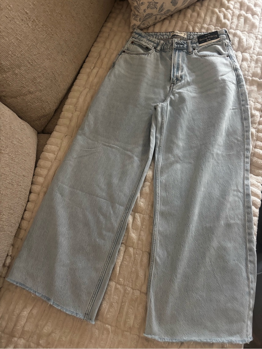 Abercrombie & Fitch Light Blue Wide-Leg Jeans